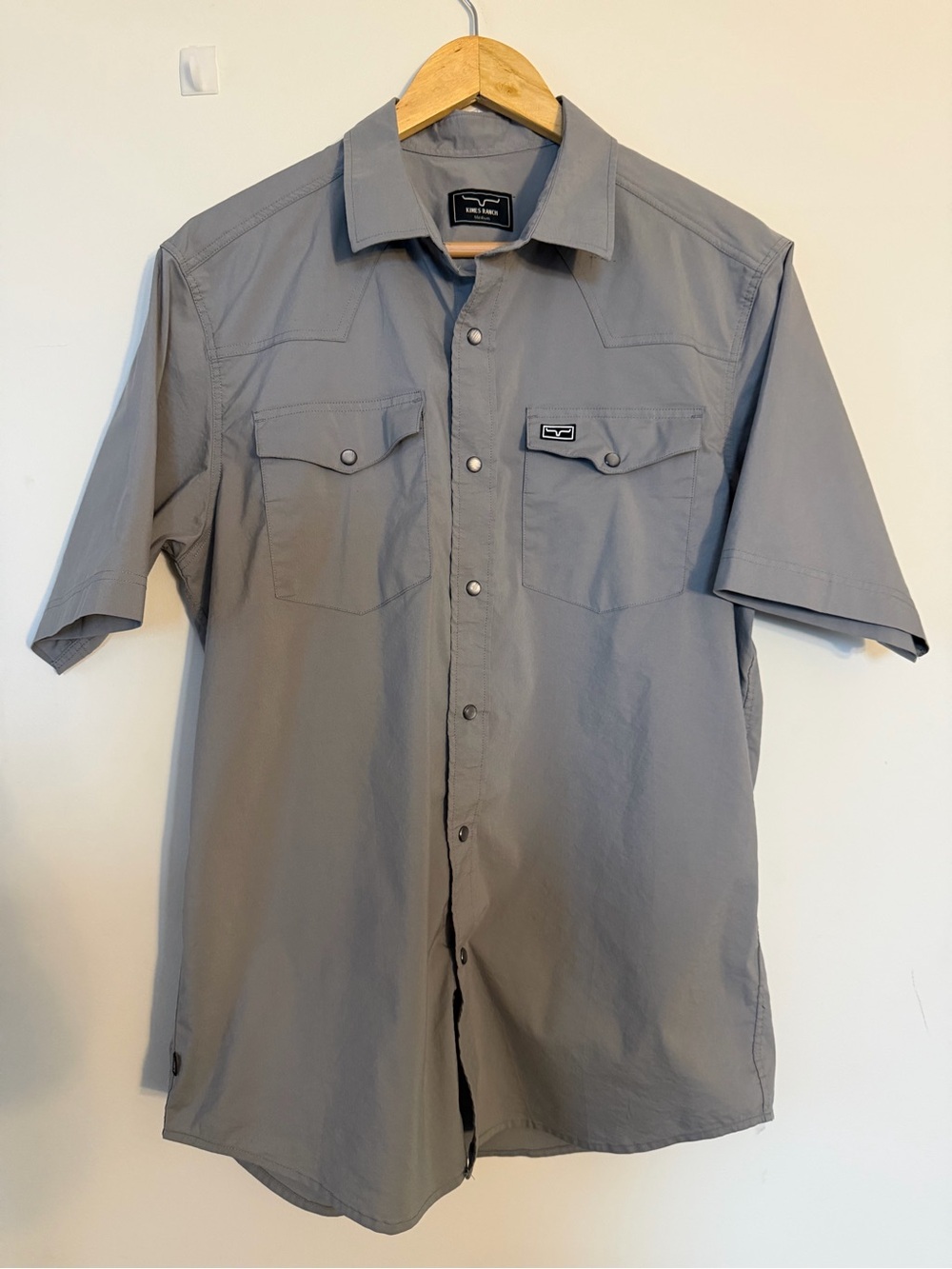 Kimes Ranch Men's Short Sleeve Button-Down Shirt - Gray